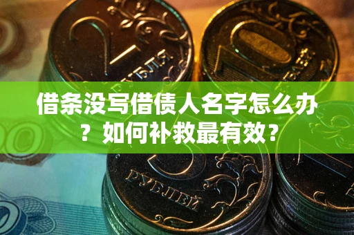北京借条没写借债人名字怎么办？如何补救最有效？