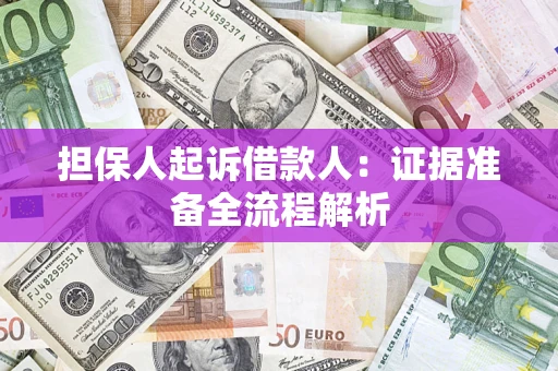 北京担保人起诉借款人：证据准备全流程解析