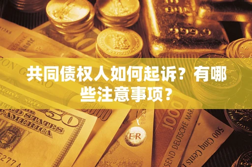北京共同债权人如何起诉？有哪些注意事项？